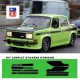 Autocollant adhésif vinyle pour simca rallye 2 srt 1977