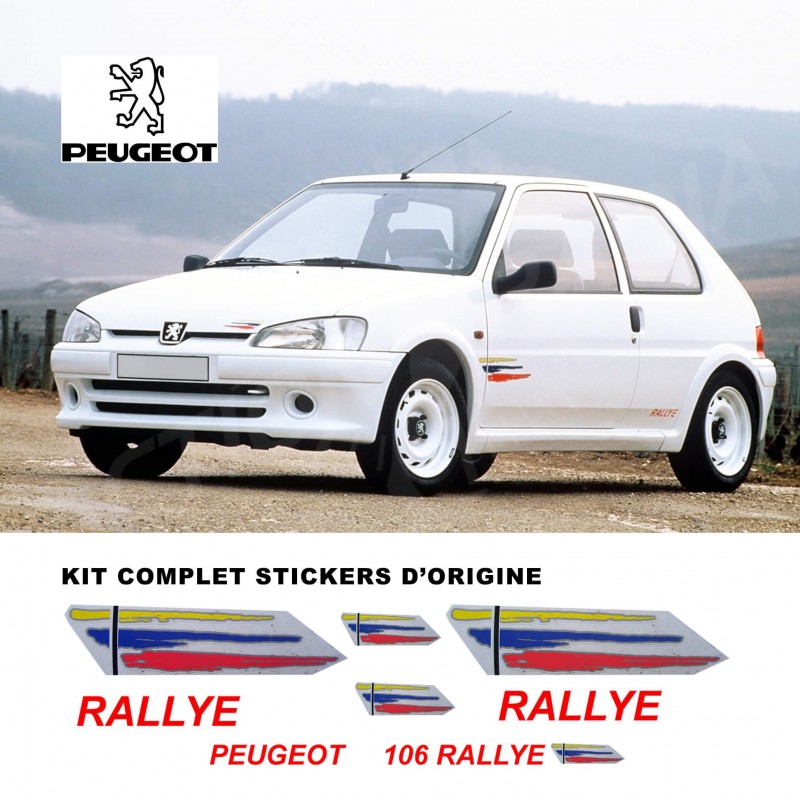 Autocollant adhésif vinyle pour Peugeot 106 Rallye Phase 1