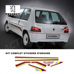 Autocollant adhésif vinyle pour Peugeot 106 Rallye Phase 1