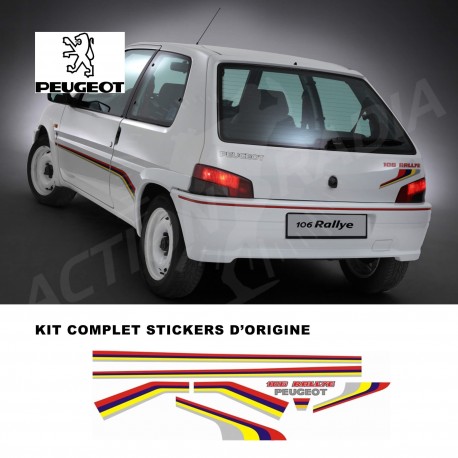 Autocollant adhésif vinyle pour Peugeot 106 Rallye Phase 1