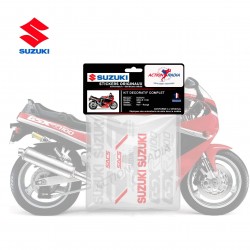 Autocollant vinyle - SUZUKI GSX-R 1100 1990 noir et rouge