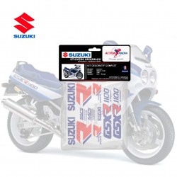 Autocollant vinyle - SUZUKI GSX-R 1100 1991 bleu et blanc